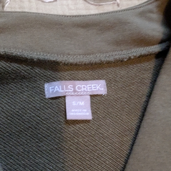 sweatshirt cardigan pockets s/m army green - Picture 3 of 7